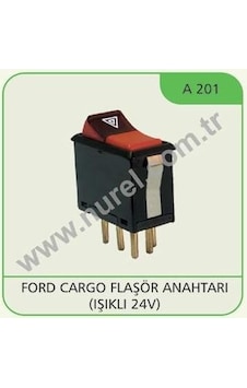 FLASOR ANAHTARI ISIKLI 24V FORD CARGO NUREL A 201 OEM- FLASOR ANAHTARI ISIKLI 24V FORD CARGO NUREL A 201 OEM-