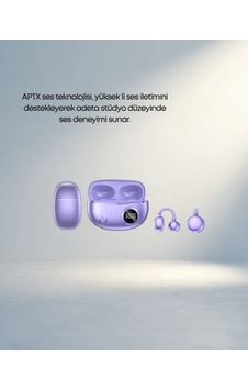 Ergonomik Klipsli Açık Kulaklık Aptx Ses Spor İçin Uygun