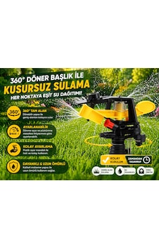 Bahçe Sulama Fıskiyesi 360 Derece Dönebilen 200 M2 Sulama Kapasiteli Bahçe Sulama Fıskiyesi 360 Derece Dönebilen 200 M2 Sulama Kapasiteli
