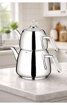 Cocinero Enzo 8083 Steel Xl Çaydanlık Takımı Gümüş Cocinero Enzo 8083 Steel Xl Çaydanlık Takımı Gümüş