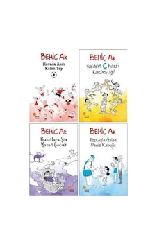 Behiç Ak 4 Kitap Set / Havada Asılı Kalan Top - Yaşasın Ç Harfi - Bulutlara Şiir Yazan Çocuk Behiç Ak 4 Kitap Set / Havada Asılı Kalan Top - Yaşasın Ç Harfi - Bulutlara Şiir Yazan Çocuk