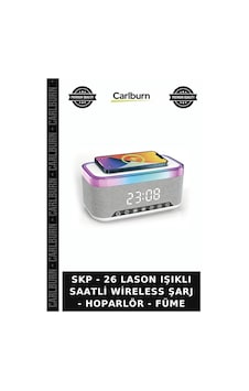 Skp - 26 Lason Işıklı Saatli Wireless Şarj - Hoparlör - Füme Teknolojik Çalışma Masası Genç Odası Skp - 26 Lason Işıklı Saatli Wireless Şarj - Hoparlör - Füme Teknolojik Çalışma Masası Genç Odası