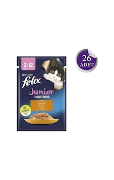 Felix Tavuklu Yaş Kedi Maması Yavru 85 Gr 26 Adet Felix Tavuklu Yaş Kedi Maması Yavru 85 Gr 26 Adet