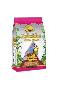 Quik Muhabbet Kuşu Yemi 500 Gr Quik Muhabbet Kuşu Yemi 500 Gr