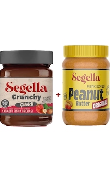 Segella Çilekli Meyve Parçacıklı Kakaolu Fındık Kreması + %100 Fıstık Ezmesi Original 2 x 350 G