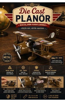 Craftivio Savaş Uçağı 15 Cm Die-cast Metal Çek Bırak Oyuncak