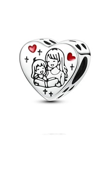 Hikaye Zamanı Anne Ve Kız Kalp Charm Gümüş Hikaye Zamanı Anne Ve Kız Kalp Charm Gümüş