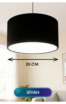Siyah Kumaş Başlıklı Sarkıt Avize 35 Cm 7c531 Siyah Kumaş Başlıklı Sarkıt Avize 35 Cm 7c531