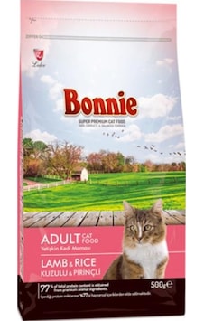 Bonnie Kuzu Etli ve Pirinçli Yetişkin Kedi Maması 500 G Bonnie Kuzu Etli ve Pirinçli Yetişkin Kedi Maması 500 G