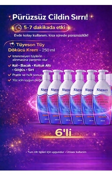 Tüyeson Tüy Dökücü Krem 6 x 250 ML