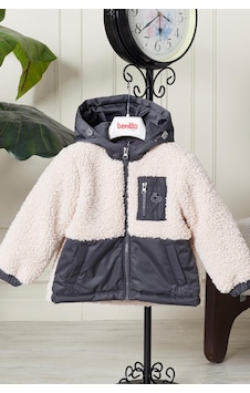 Benitto Kids Peluş Bebek Çocuk Mevsimlik Mont 51309 Gri Benitto Kids Peluş Bebek Çocuk Mevsimlik Mont 51309 Gri