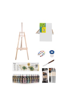Mastermix Akrilik Metalik Renkler 50X70 Tuval-Şövale Set