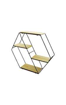 Petek - 4 Katlı Metal İskeletli - Ahşap Raflı Dekoratif Raf 60 X 14 X 53 Cm 5332 1 Petek - 4 Katlı Metal İskeletli - Ahşap Raflı Dekoratif Raf 60 X 14 X 53 Cm 5332 1