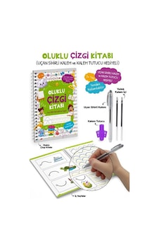 Oluklu Çizgi Kitabı / Uçan Sihirli Kalem Ve Kalem Tutucu Hediy... Oluklu Çizgi Kitabı / Uçan Sihirli Kalem Ve Kalem Tutucu Hediy...