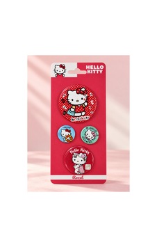 Kuromi & Hello Kitty Lisanslı 4'lü Rozet Set Çok Renkli 03098161 Kuromi & Hello Kitty Lisanslı 4'lü Rozet Set Çok Renkli 03098161