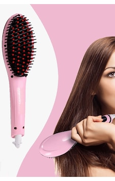 Profesyonel Elektrikli Saç Düzleştirici Tarak Fast Hair Straightener Düzleştirici Pembe Tarak