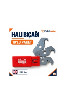 Halı Bıçağı 10 Adet Kancalı Maket Bıçağı İngiltere Üretimi Viptec - 931173054