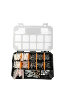 5n Vera 627 Parça Vida Dübel Seti, 12 Bölmeli Organizer Kutu, Çivi, Pul, Kanca Ve Bits Ucu Dahil Genel 5n Vera 627 Parça Vida Dübel Seti, 12 Bölmeli Organizer Kutu, Çivi, Pul, Kanca Ve Bits Ucu Dahil Genel