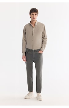 Avva Erkek Gri Kuru Yıkama Pamuklu Elastan Roma Crop Slim Fit Jean Pantolon A61y3526 Avva Erkek Gri Kuru Yıkama Pamuklu Elastan Roma Crop Slim Fit Jean Pantolon A61y3526