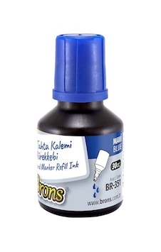 BRONS BEYAZ TAHTA KALEM MÜREKKEBI 30cc MAVI BR-351 - (12 Adet) BRONS BEYAZ TAHTA KALEM MÜREKKEBI 30cc MAVI BR-351 - (12 Adet)