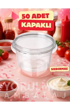 50 Adet 80 Cc Kapaklı Sos Kabı Sızdırmaz Sosluk, Ketchup & Mayonez Kabı Diğer 50 Adet 80 Cc Kapaklı Sos Kabı Sızdırmaz Sosluk, Ketchup & Mayonez Kabı Diğer