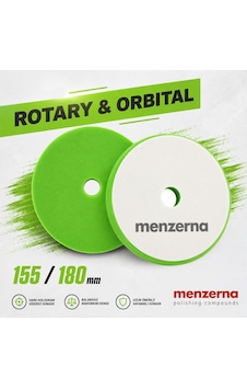 Menzerna Hare Giderici Cila Süngeri 155/180mm - Yeşil Rotary Orbital Uyumlu Hologram Giderici Ped Menzerna Hare Giderici Cila Süngeri 155/180mm - Yeşil Rotary Orbital Uyumlu Hologram Giderici Ped