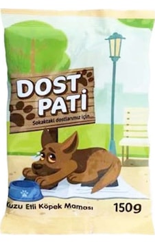 Dost Pati Sokak Köpekleri için Kuzu Etli Köpek Maması 10 x 150 G