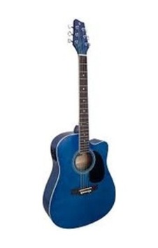 Stagg Sa20 Dce Blue Elektro Akusik Gitar Stagg Sa20 Dce Blue Elektro Akusik Gitar
