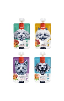 Wanpy 4 Çeşit Karma Taze Köpek Et Ezmesi 4 x 90 G Wanpy 4 Çeşit Karma Taze Köpek Et Ezmesi 4 x 90 G