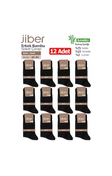 Jiber Erkek Likralı Bambu Uzun Soket Çorap Ç5500 - 12 Adet Siyah Jiber Erkek Likralı Bambu Uzun Soket Çorap Ç5500 - 12 Adet Siyah