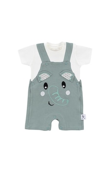 Gezenbebe Hero Kısa Kol Bebek T-shirt Ve Nakışlı Salopet Seti Yeşil Gezenbebe Hero Kısa Kol Bebek T-shirt Ve Nakışlı Salopet Seti Yeşil