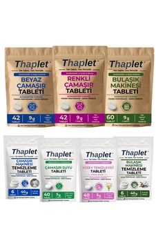 Thaplet Avantajlı Büyük Set - Çamaşır Makinesi Ve Bulaşık Makinesi Tabletleri + Makine Bakım Tabletleri + Çamaşır Suyu Thaplet Avantajlı Büyük Set - Çamaşır Makinesi Ve Bulaşık Makinesi Tabletleri + Makine Bakım Tabletleri + Çamaşır Suyu