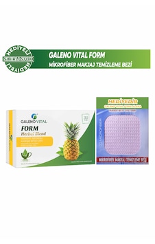 Galeno Vital Form Herbal Blend Bromelain  Çayı + Mikrofiber Makyaj Temizleme Bezi Hediye