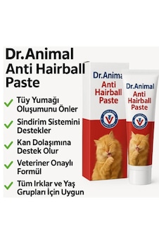 Dr. Animal Anti-hairball & Blood Support Kedi Macunu 75 Ml - Tüy Yumağı Atımı Ve Kan Desteği Dr. Animal Anti-hairball & Blood Support Kedi Macunu 75 Ml - Tüy Yumağı Atımı Ve Kan Desteği