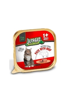Jungle Biftekli Pate Yetişkin Kedi Yaş Maması 100 G Jungle Biftekli Pate Yetişkin Kedi Yaş Maması 100 G