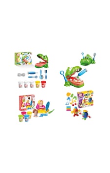Dinozor Dişçi Oyun Hamur Set + Kuaför Oyun Hamur Seti + İnsan Fi Dinozor Dişçi Oyun Hamur Set + Kuaför Oyun Hamur Seti + İnsan Fi