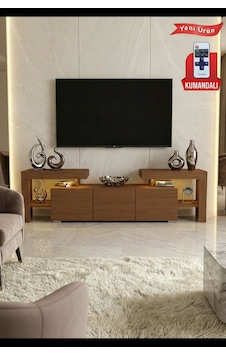 Burc Ledli Tv Ünitesi 200 Cm Ceviz Burc Ledli Tv Ünitesi 200 Cm Ceviz