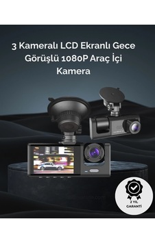 Hubrendy Tekno 1. 3 Kameralı Full Hd Araç Kamerası Ön, İç Ve Arka Görüş İle %100 Kapsama Hubrendy Tekno 1. 3 Kameralı Full Hd Araç Kamerası Ön, İç Ve Arka Görüş İle %100 Kapsama