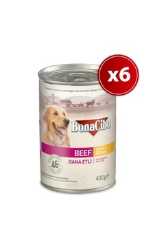 Bonacibo Soslu Dana Etli Yetişkin Köpek Maması 6 x 400 G Bonacibo Soslu Dana Etli Yetişkin Köpek Maması 6 x 400 G