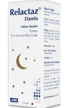 Relactaz Laktaz Enzimi Içeren Damla 15 Ml