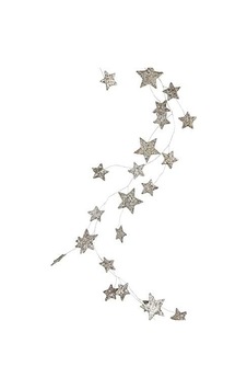 Creative Co-op 183 Cm Yıldız Şekilli Simli Çelenk, Çoklu 50 x 22