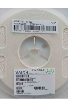 0603m470j500 603 47pf 50v Sincera 700 Adet 0603m470j500 603 47pf 50v Sincera 700 Adet