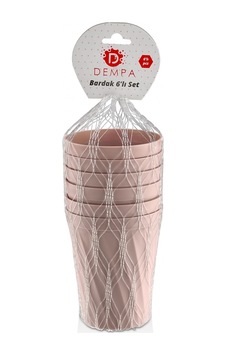 Dempa Fileli Plastik Bardak 6'lı