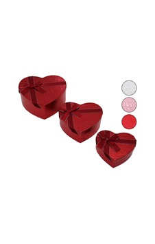 3pcs Kalp Parlak Renkli - Kabartma Desen Karton Hediye Kutusu Kurdelalı 15-18-21cm 5047 Açık Bej 3pcs Kalp Parlak Renkli - Kabartma Desen Karton Hediye Kutusu Kurdelalı 15-18-21cm 5047 Açık Bej