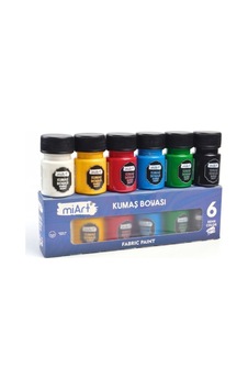 Miart Kumaş Boyası 6 Renk X 30 Ml Set Çok Renkli