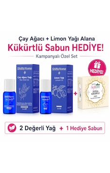 Shiffa Home Çay Ağacı+limon Yağı Alana Kükürtlü Sabun Hediye Sivilce Karşıtı Cilt Bakım Seti