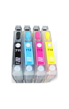 Epson T0711 - T0714 Uyumlu Kolay Dolan Kartuşlar - D78 / D92 / Dx4000 / Dx4450 / Dx6050 / Dx7450