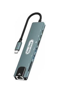 Go Des Gd-9230 Type-c Bağlantılı 8in1 Usb3.0 + Pd + Hdmi 4k Ultra Hd + Rj45 + Sd/tf Hub Adaptör Gri Go Des Gd-9230 Type-c Bağlantılı 8in1 Usb3.0 + Pd + Hdmi 4k Ultra Hd + Rj45 + Sd/tf Hub Adaptör Gri