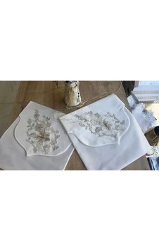 Fransız Güpürlü Zarf Bohça 50x50 Cm Nişan Bohçası Söz Bohçası 3 Boyutlu Tekli Bohça Çok Renkli