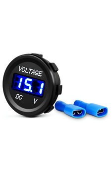 12v 24v Dc Voltmetre Yuvarlak Düz Yüzey Mavi Rakam 12v 24v Dc Voltmetre Yuvarlak Düz Yüzey Mavi Rakam
